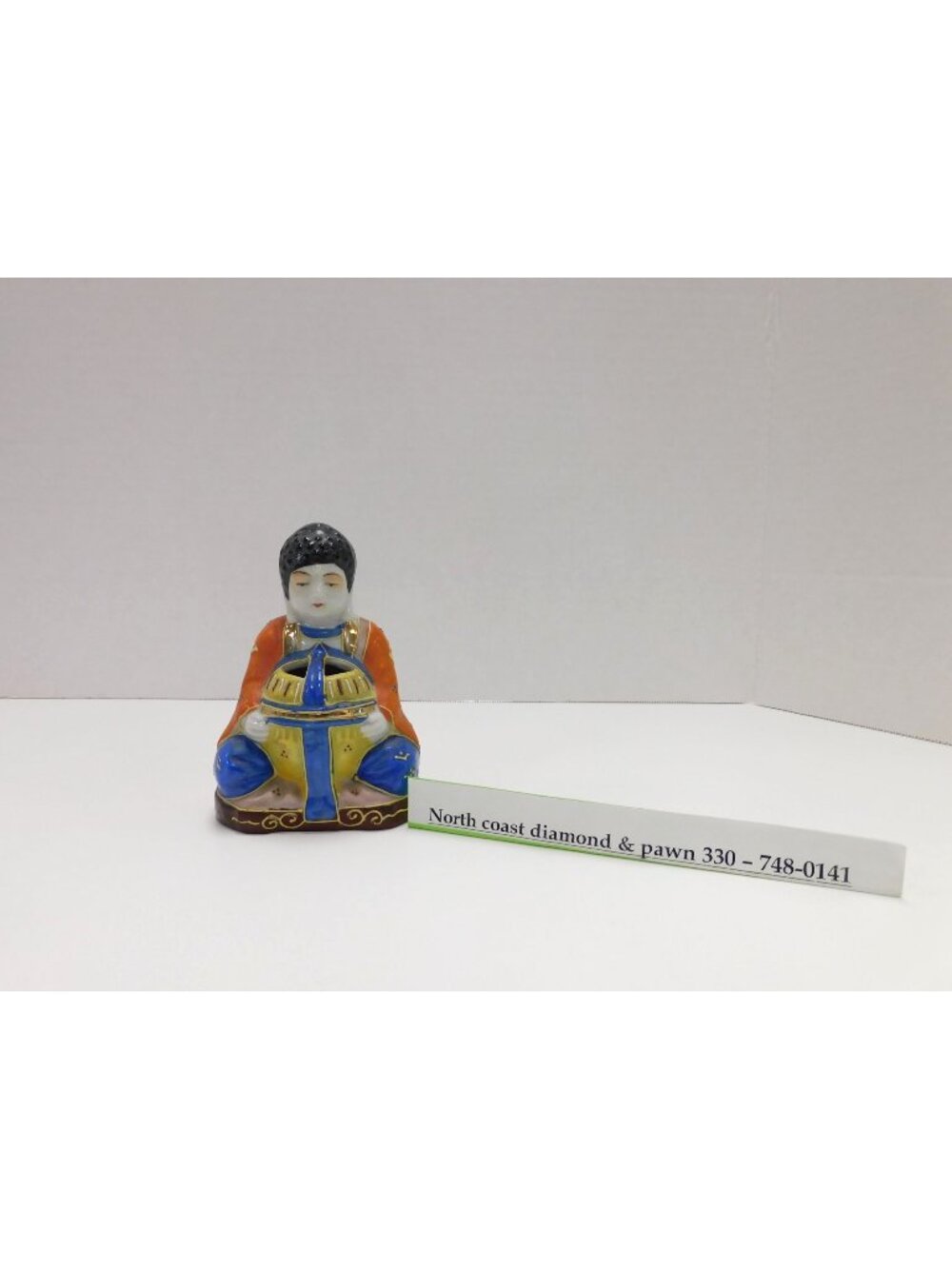 Vintage Porcelain Moriage Japanese Buddha Incense Burner Made In Japan DW377
